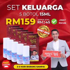 HAVE HERBAL SPRAY SET KELUARGA - 5 BOTOL 15ML (NEW)