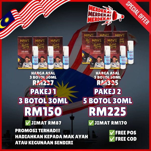 HAVE HERBAL SPRAY PROMO MERDEKA - 3 BOTOL 30ML