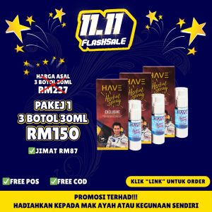 HAVE HERBAL SPRAY PROMO 11/11 - 3 BOTOL 30ML